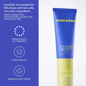 Evereden skincare set displayed for family use across ages.