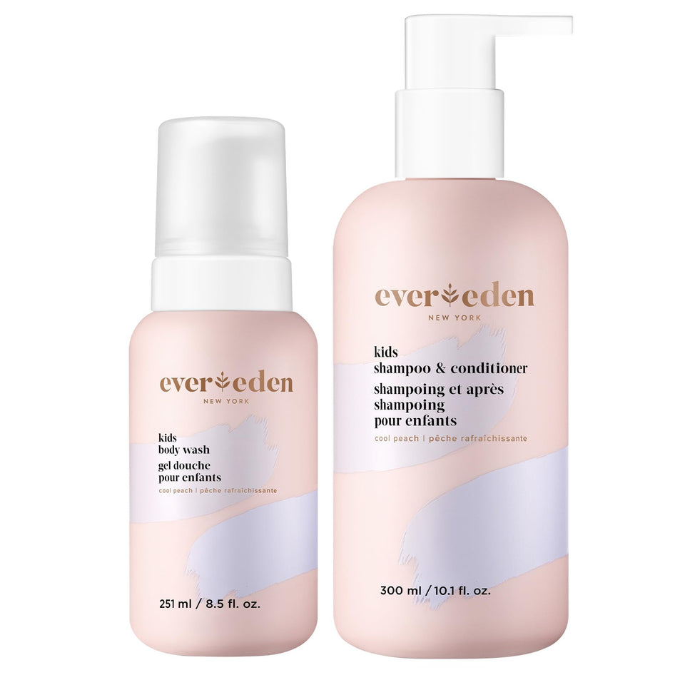 Evereden Kids 2-in-1 shampoo and conditioner bottle for gentle daily cleansing.