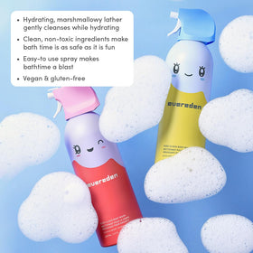 Evereden Kids 2-in-1 root-to-tip clean shows fresh hair after wash.