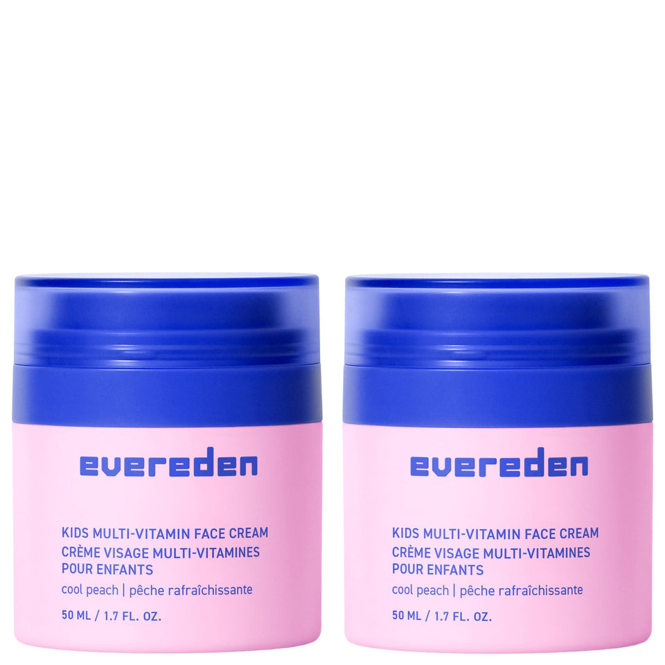 Evereden Kids Face Cream bottle front showing Cool Peach hydration for kids