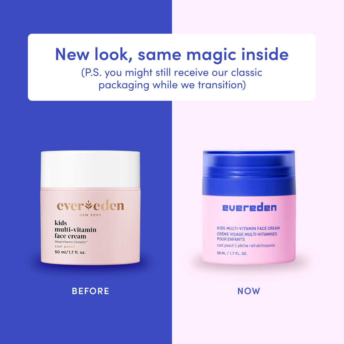 Evereden Kids Face Cream jar close-up highlighting non-comedogenic formula