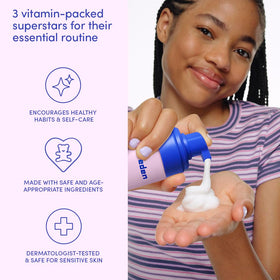 Evereden Kids face mist spray being applied for quick rehydration.