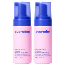 Evereden Kids Face Wash Cool Peach bottle highlights gentle cleansing for kids.