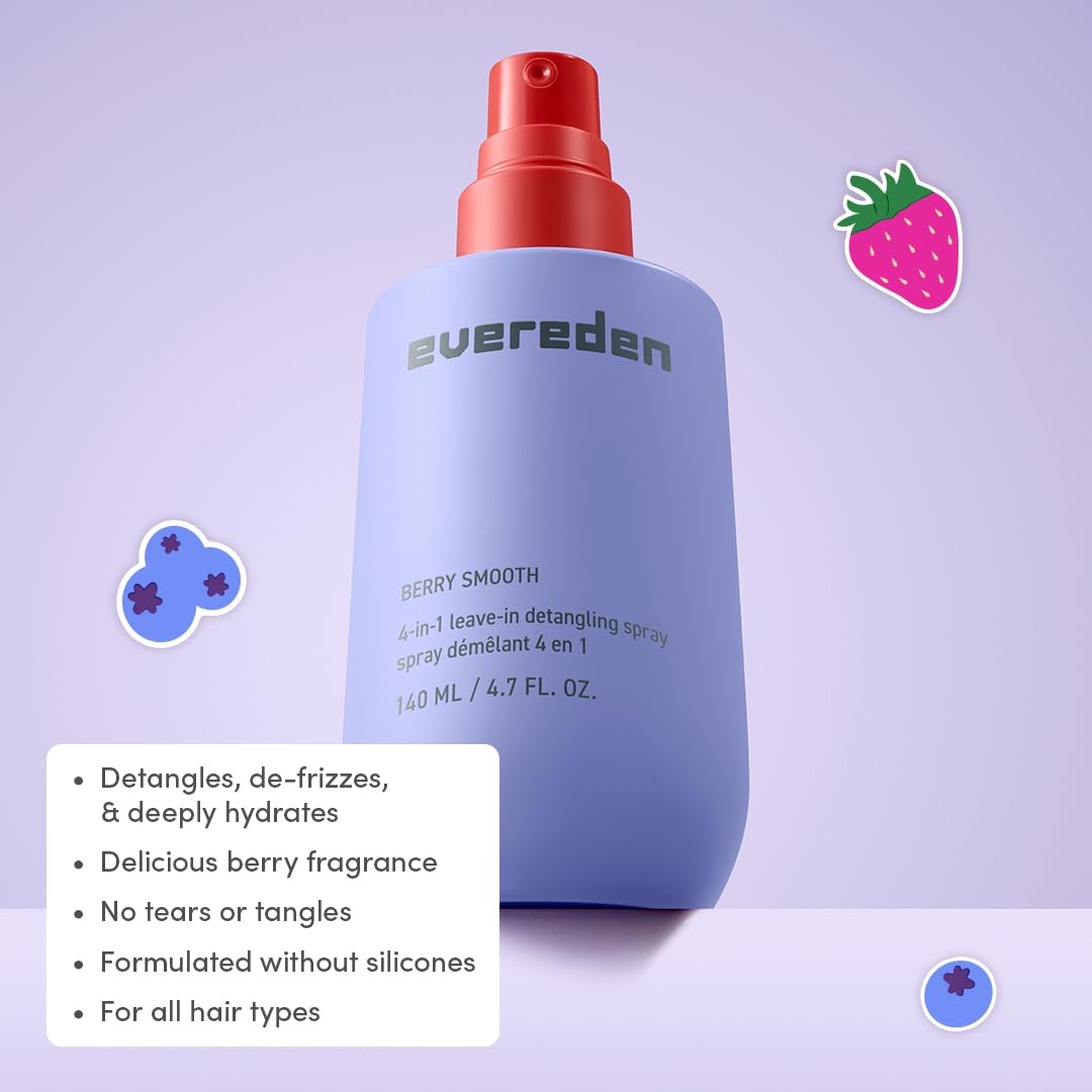 Evereden Kids Hair Set moisture and strength from argan oil and plant peptides.