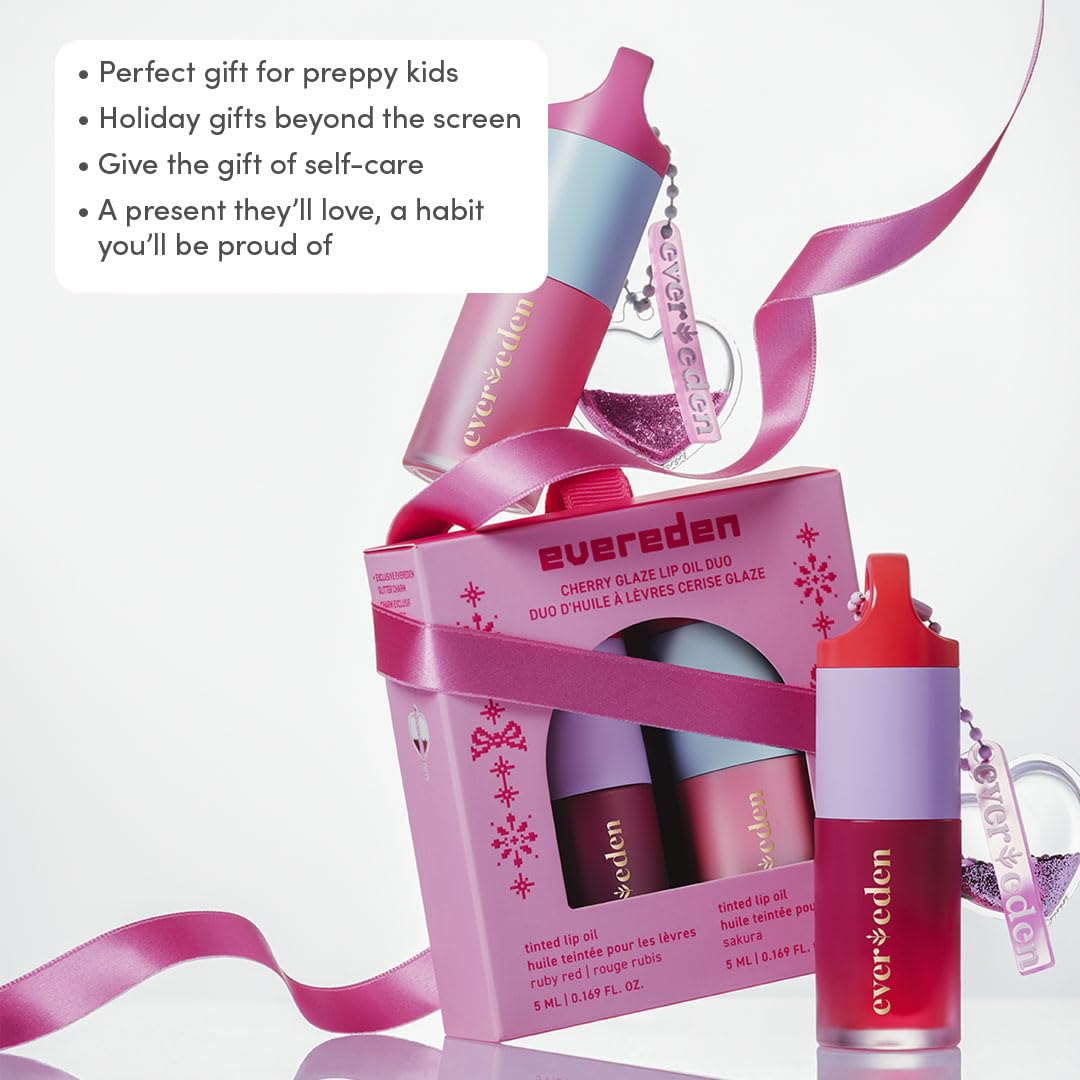 Evereden Kids Tint Lip Gloss Kit box showcases the set's colorful, kid-friendly packaging