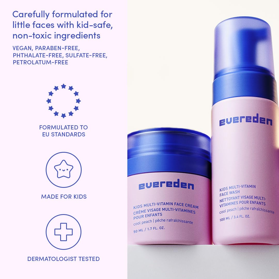 Evereden Kids travel body wash delivers rich, foamy lather for bath time.