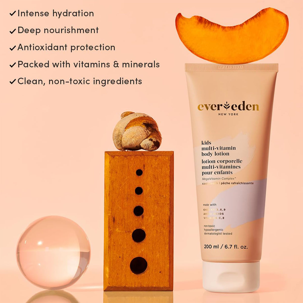 Evereden travel minis packaging logo showcases compact kid-friendly care.