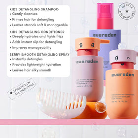 Evereden Kids Travel Set detangling shampoo mini for easy combing.