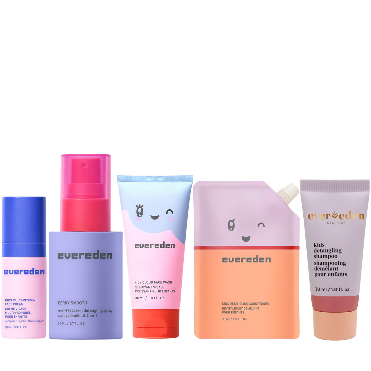 Evereden Kids Travel Set face wash mini for gentle cleansing on the go.