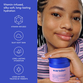 Evereden Made in USA label emphasizing clean, dermatologist-tested care