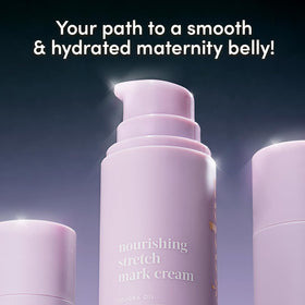 Evereden Nourishing Stretch Mark Cream application on abdomen during pregnancy
