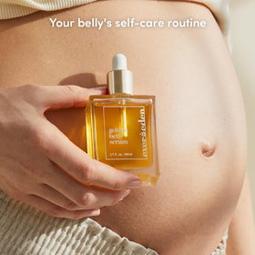 Evereden Nourishing Stretch Mark Cream texture close-up shows even application.