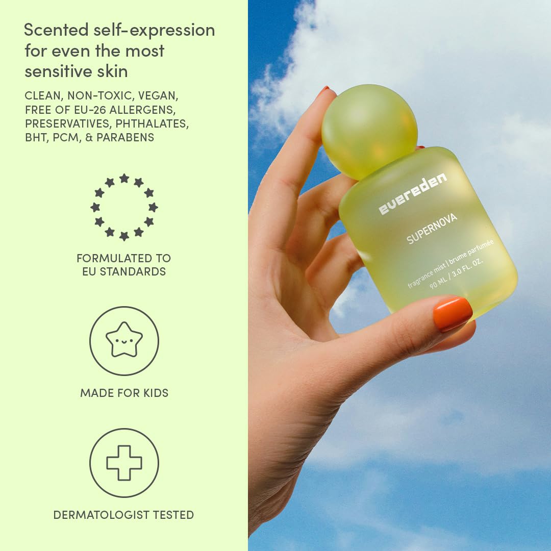 Evereden Supernova bottle in hand for on-the-go scent touchups