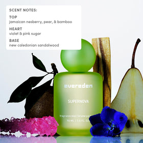 Evereden Supernova collection display highlighting scent layering options