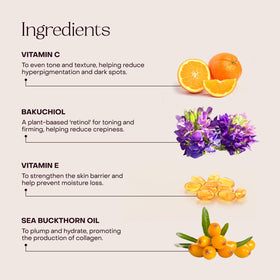 Everist Body Oil Spritz highlights vitamin C and vitamin E ingredients.