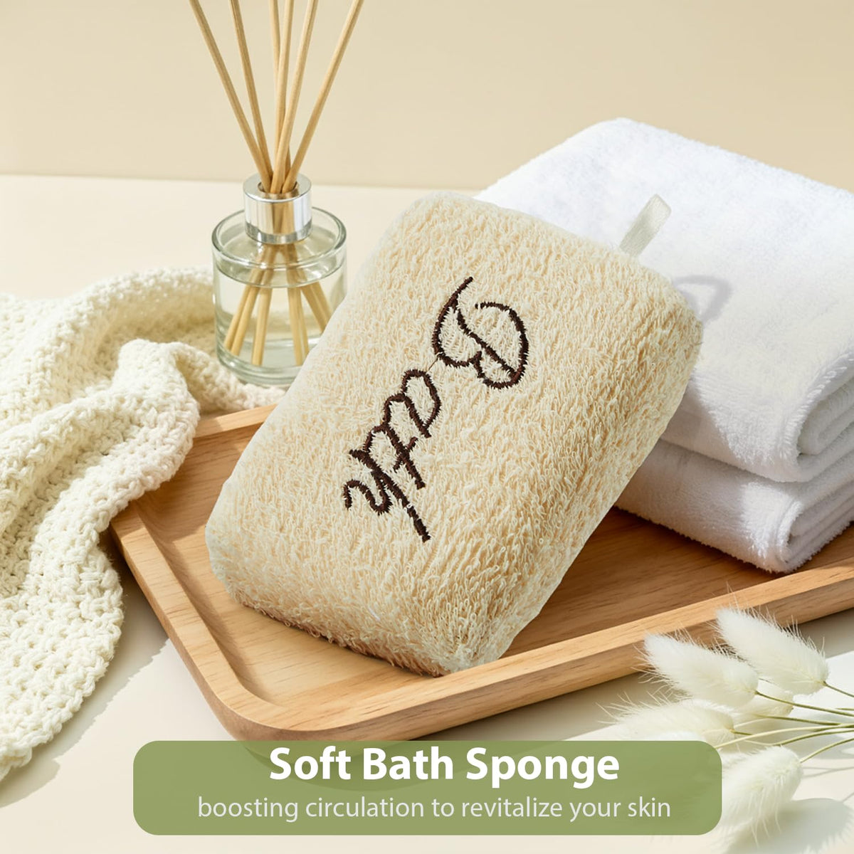EVERMOW soft bath sponge – gentle exfoliation during a wash.