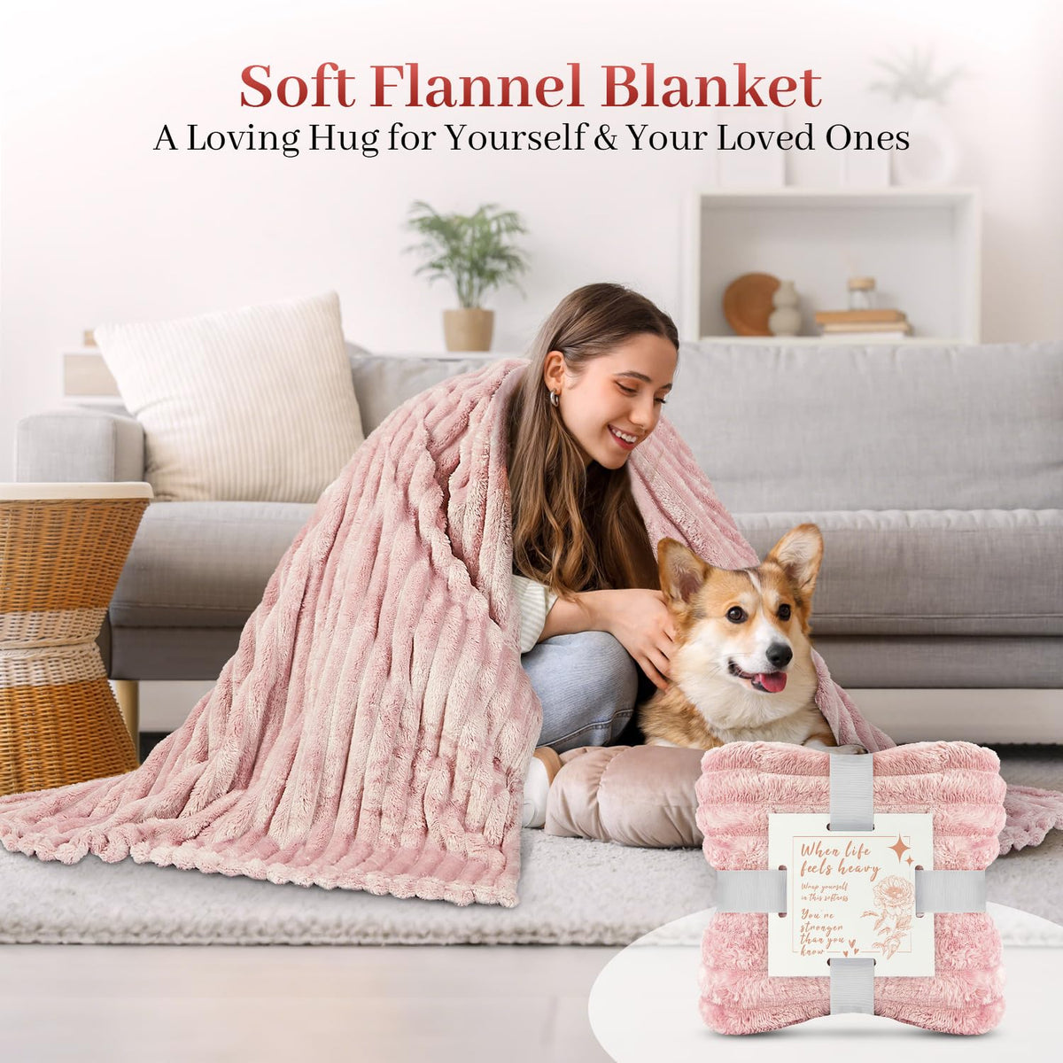 Evermow soft flannel blanket offering a warm, comforting hug.
