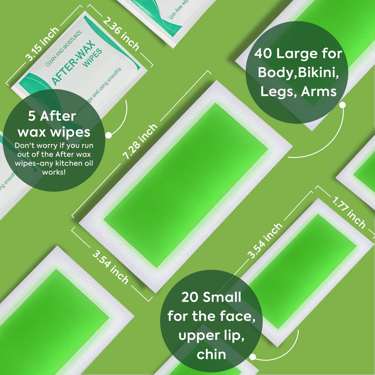 Evervines finishing oil wipes close-up for post-wax soothing care