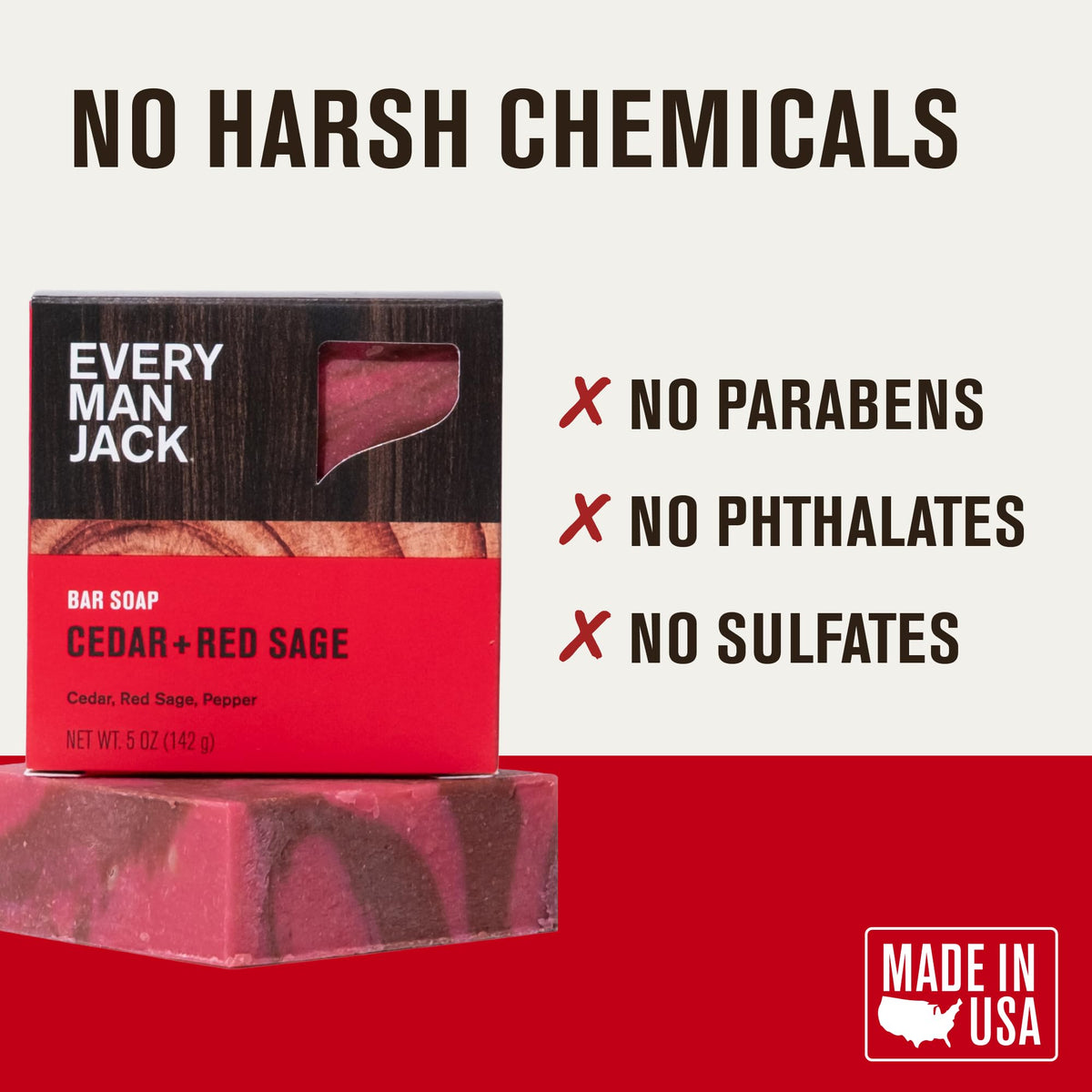 Every Man Jack brand with B Corp certification for responsible grooming