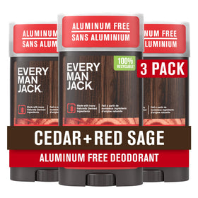 Every Man Jack Cedar Red Sage deodorant bottle for long-lasting freshness