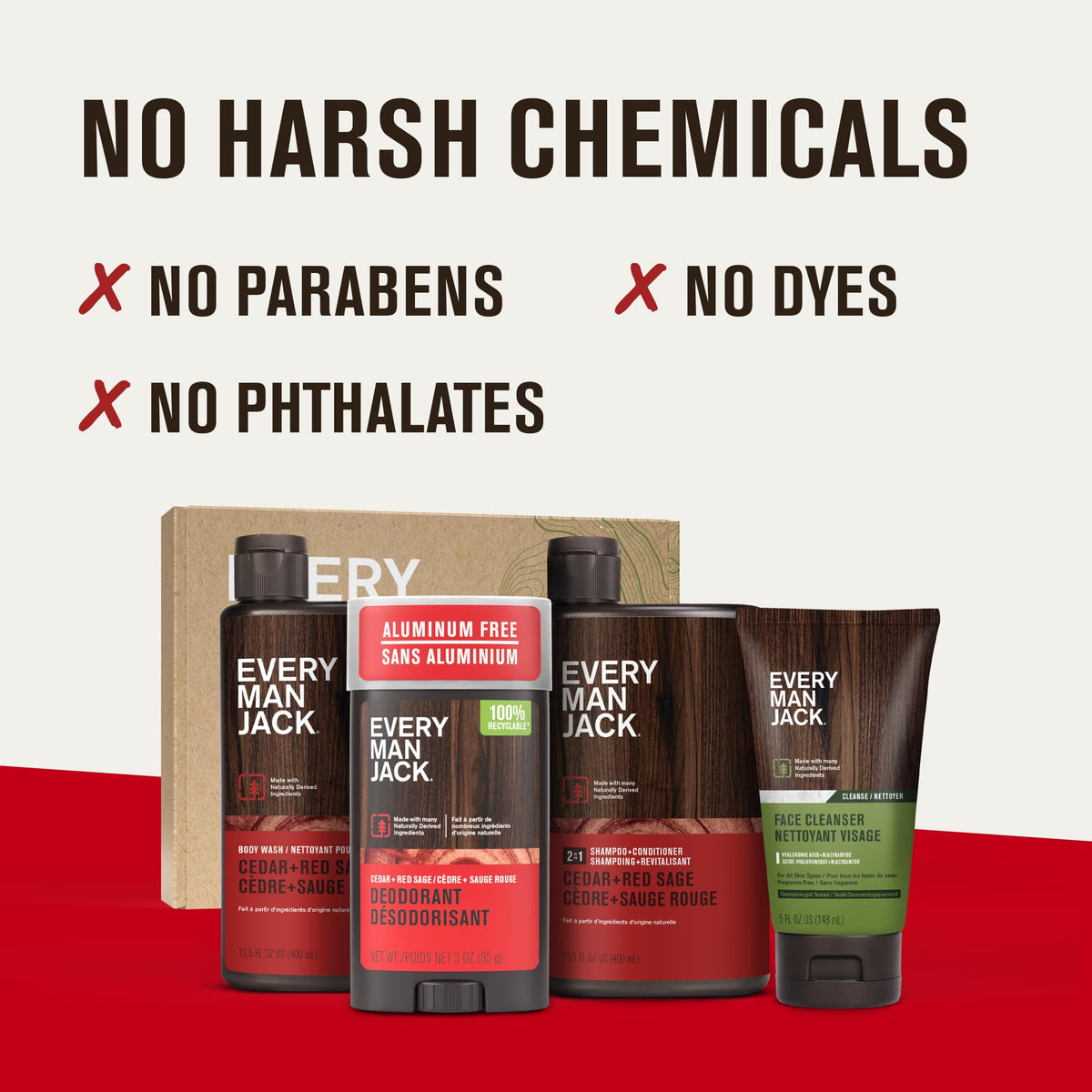 Every Man Jack Cedar & Red Sage face wash for refreshing daily cleanse