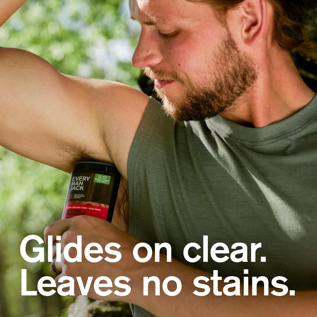 Every Man Jack recyclable packaging close-up highlights reduced plastic for sustainability