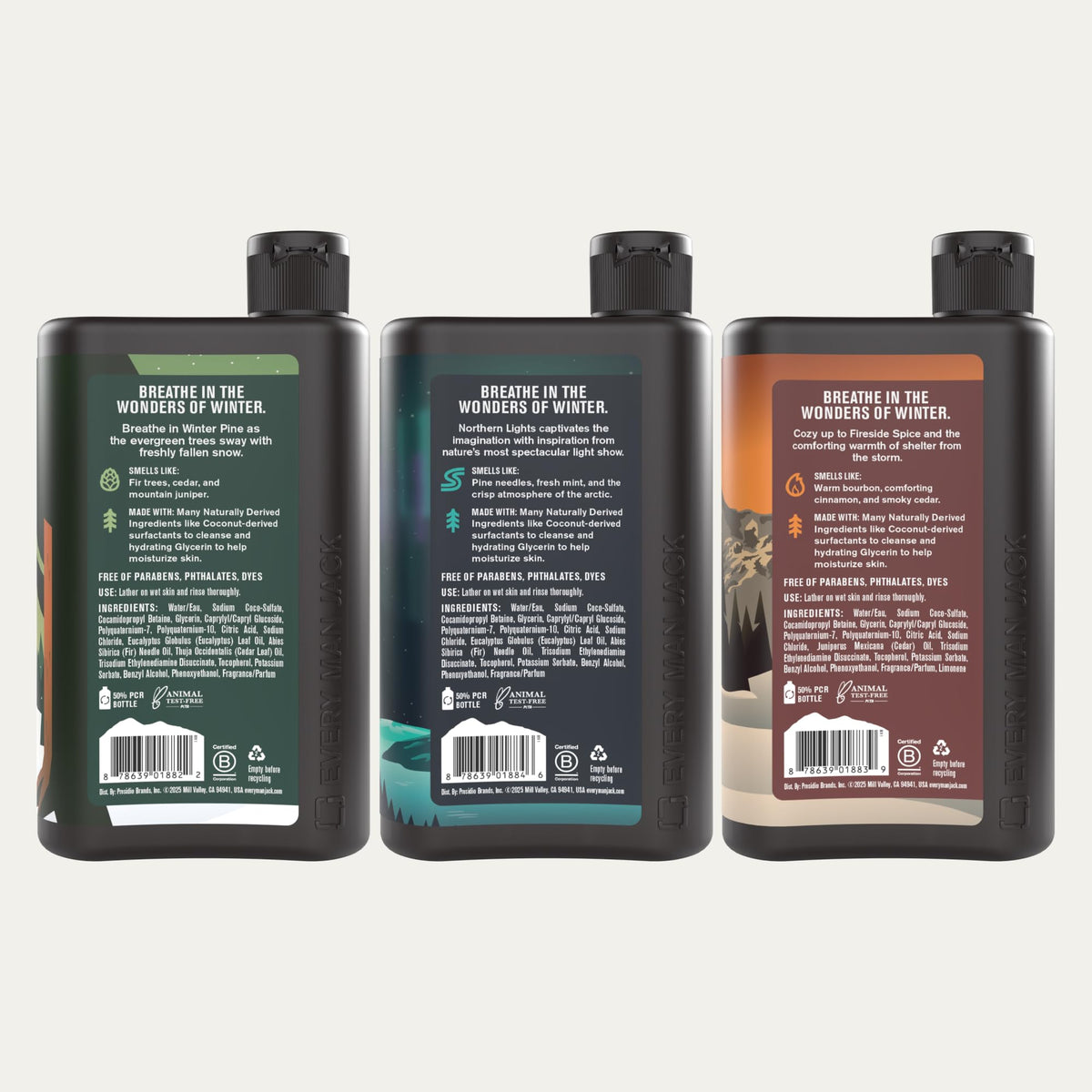 Every Man Jack coconut-derived surfactants graphic emphasizing gentle cleansing