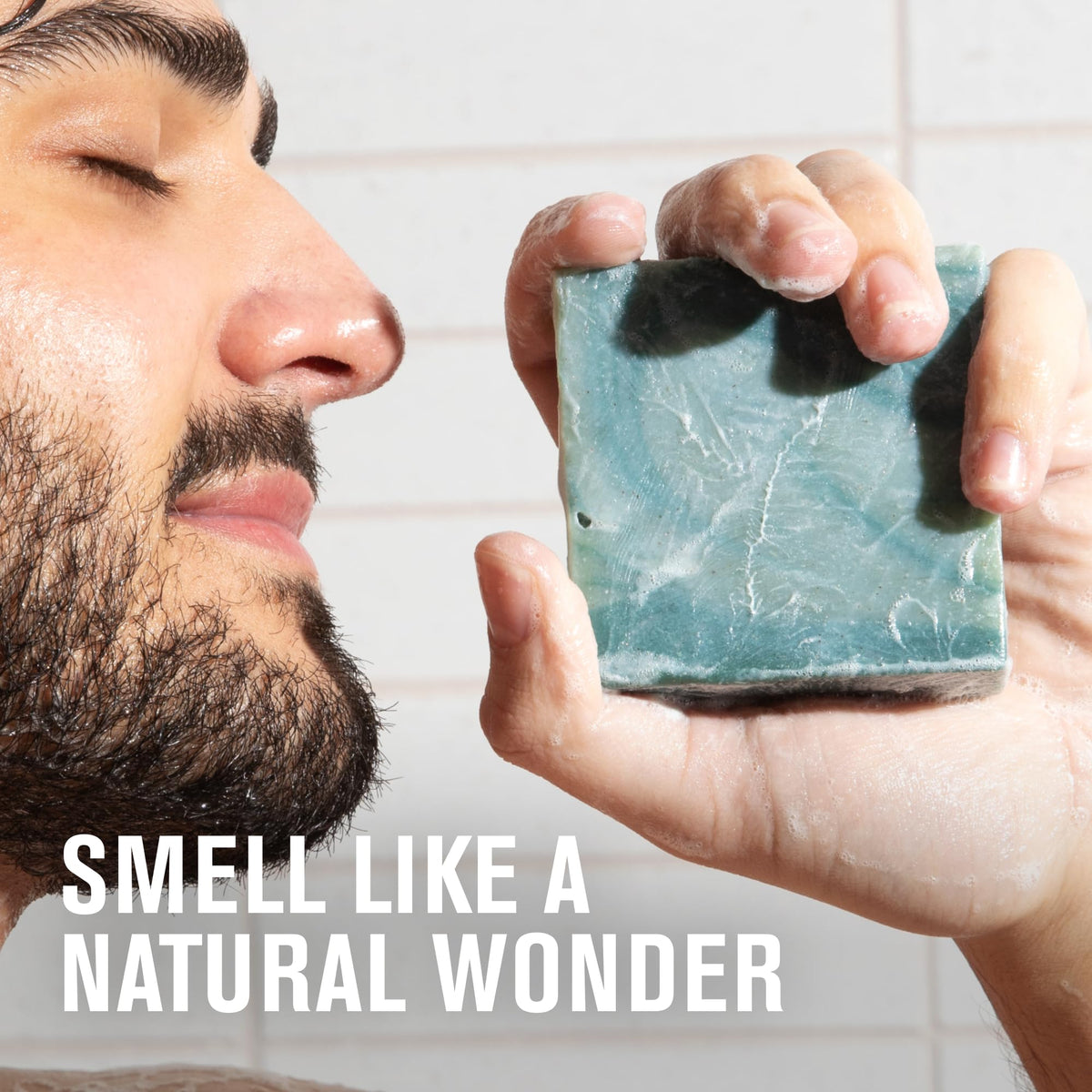 Every Man Jack cold-process bar inside view preserves natural oils for gentle cleansing.