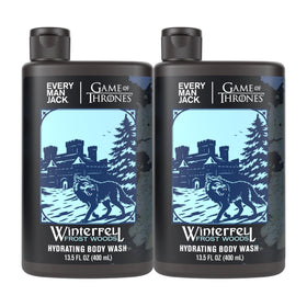 Every Man Jack Game of Thrones Winterfell Woods bottle front with collector design for fans