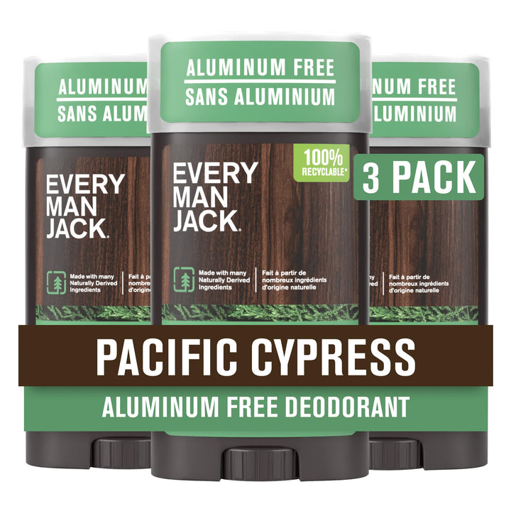 Every Man Jack Pacific Cypress deodorant bottle showing west coast freshness