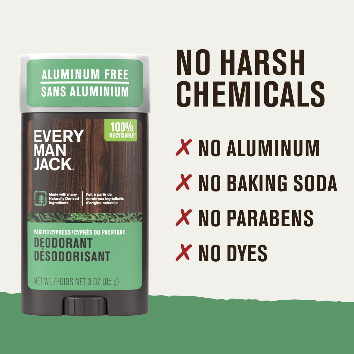 Every Man Jack recyclable packaging demonstrates reduced plastic use