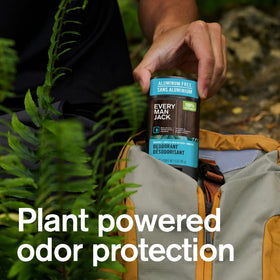 Every Man Jack underarm application demonstrating aluminum-free odor protection
