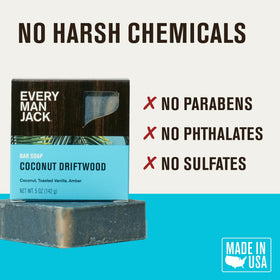 Every Man Jack USA-made bar soap reflects local craftsmanship and standards.