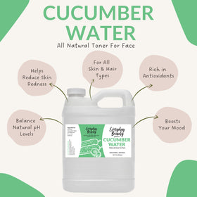 Everyday Beauty Cucumber Hydrosol ingredients highlight essential nutrients for skin and hair health.