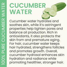 Everyday Beauty Cucumber Hydrosol promotes a clean, natural astringent feel to help pores.