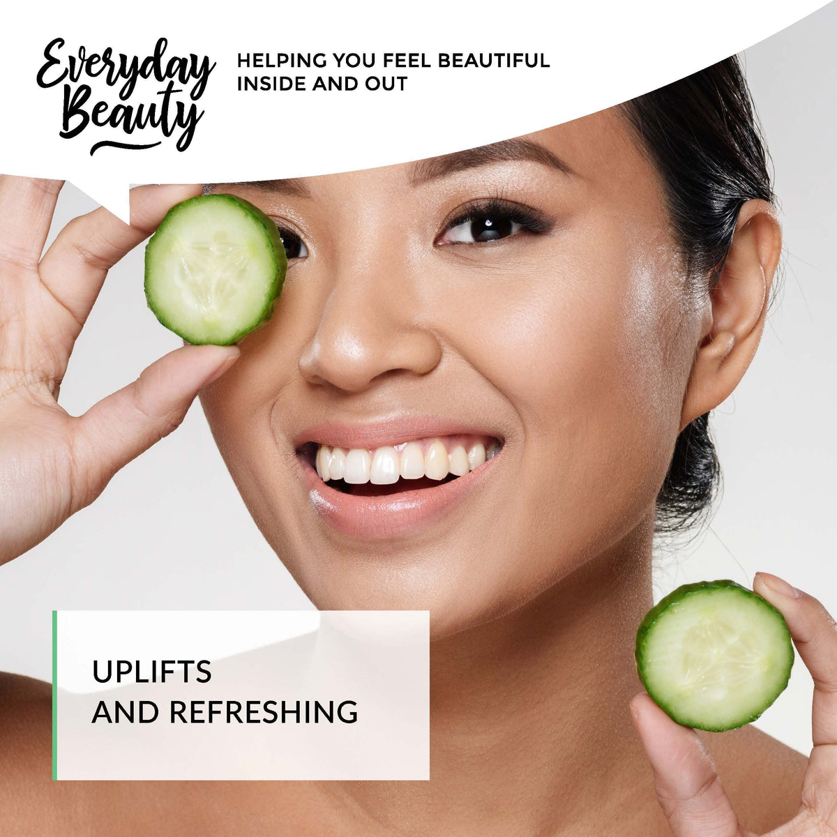 Everyday Beauty Cucumber Hydrosol supports skin elasticity and balanced oil for all skin types.
