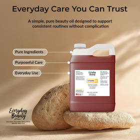 Everyday Beauty Vitamin E oil supports skin, hair, and nails care