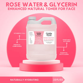 Everyday Beauty Rose Water Toner applying on clean face for hydration.