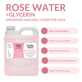 Everyday Beauty Rose Water Toner bulk packaging on shelf display.