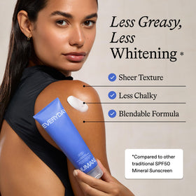 Everyday Humans Sheer Guard applied on forearm highlights sheer texture and easy spread.