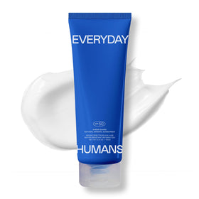 Everyday Humans Sheer Guard sunscreen bottle shows clean, reef-safe protection.