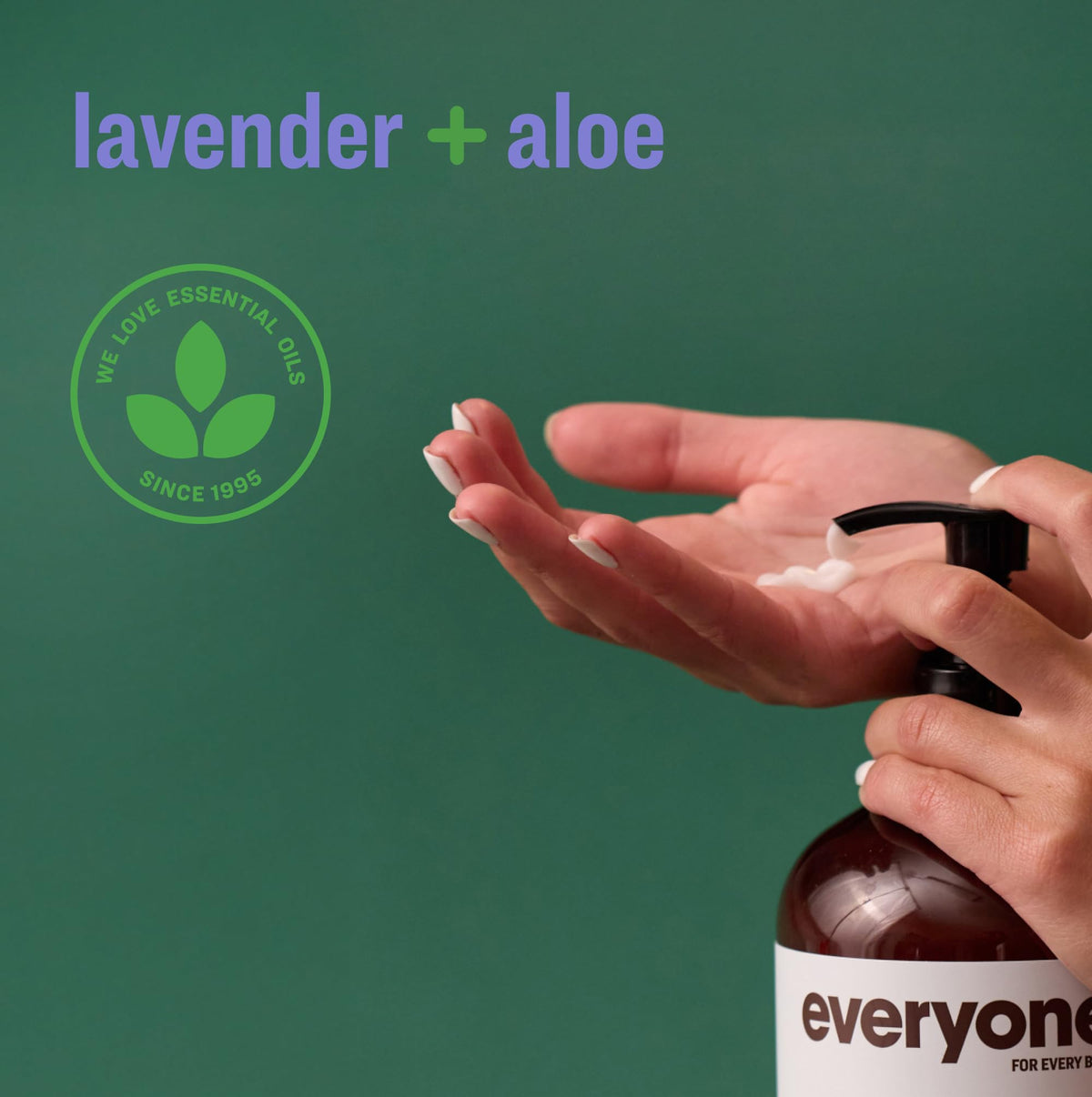 Everyone 2-in-1 lotion texture close-up ready for quick absorption.