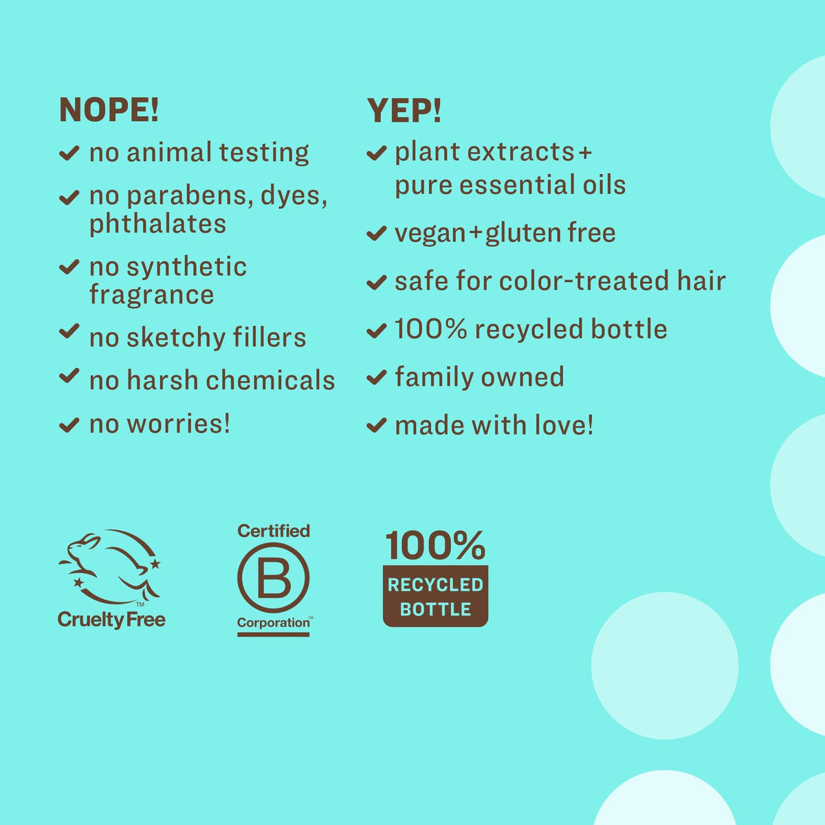 Color-safe formula with peppermint-tea tree blend for scalp care
