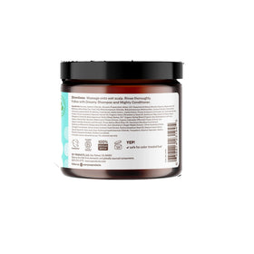 Close-up of exfoliating sugar texture for scalp care