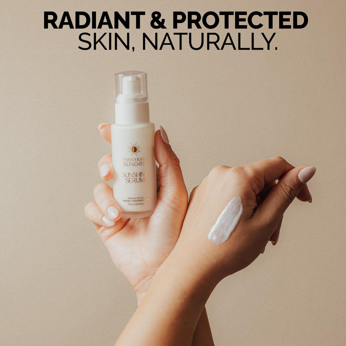 EveryRay Suncare fragrance-free formula bottle highlighting natural scent.