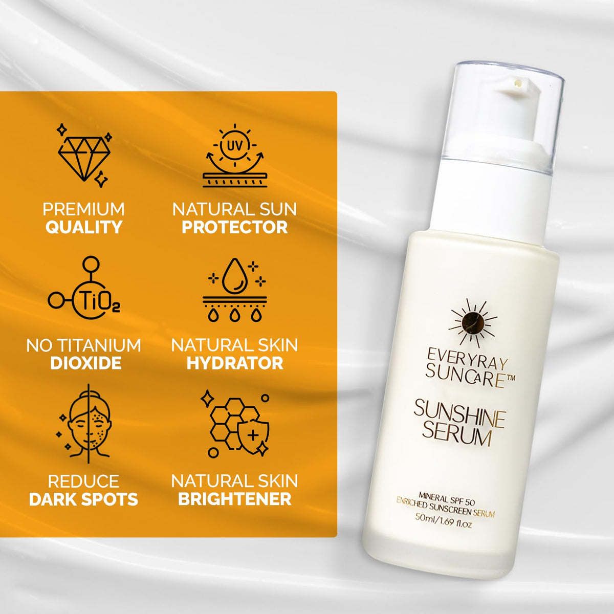 EveryRay Suncare Squalane hydration drop on skin.
