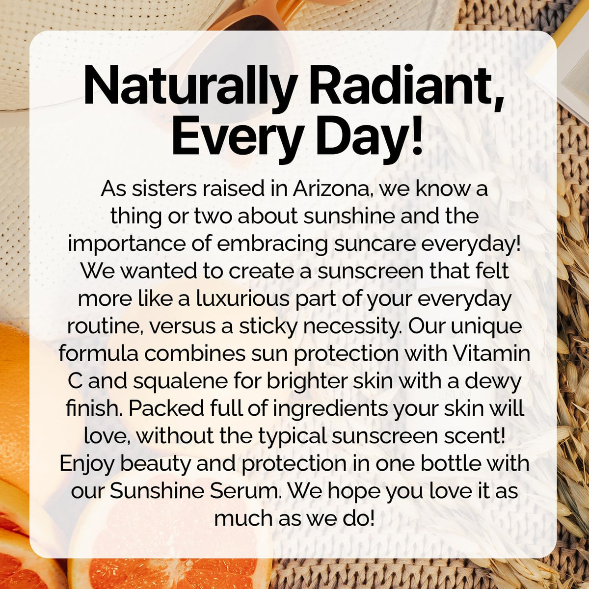 EveryRay Suncare Sunshine Serum box and bottle display.