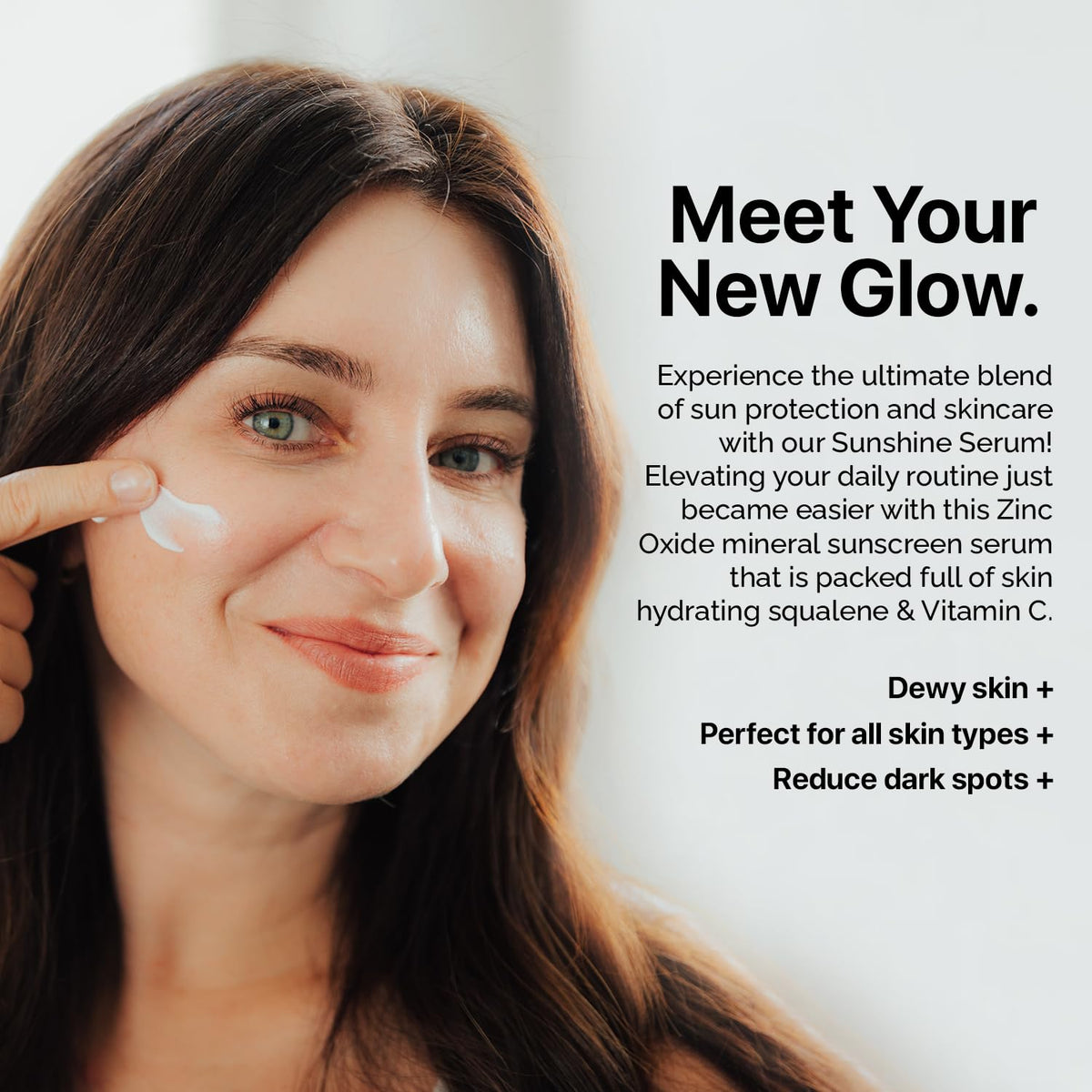 EveryRay Suncare Vitamin C brightening on skin imagery.