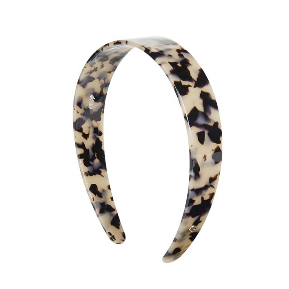 EVITA PERONI acetate headband amber close up showing glossy finish for chic everyday wear