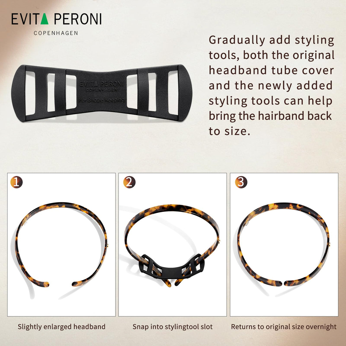 EVITA PERONI thin fashion headband paired with outfits